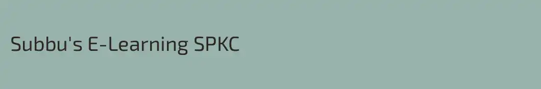 Subbu's E-Learning SPKC